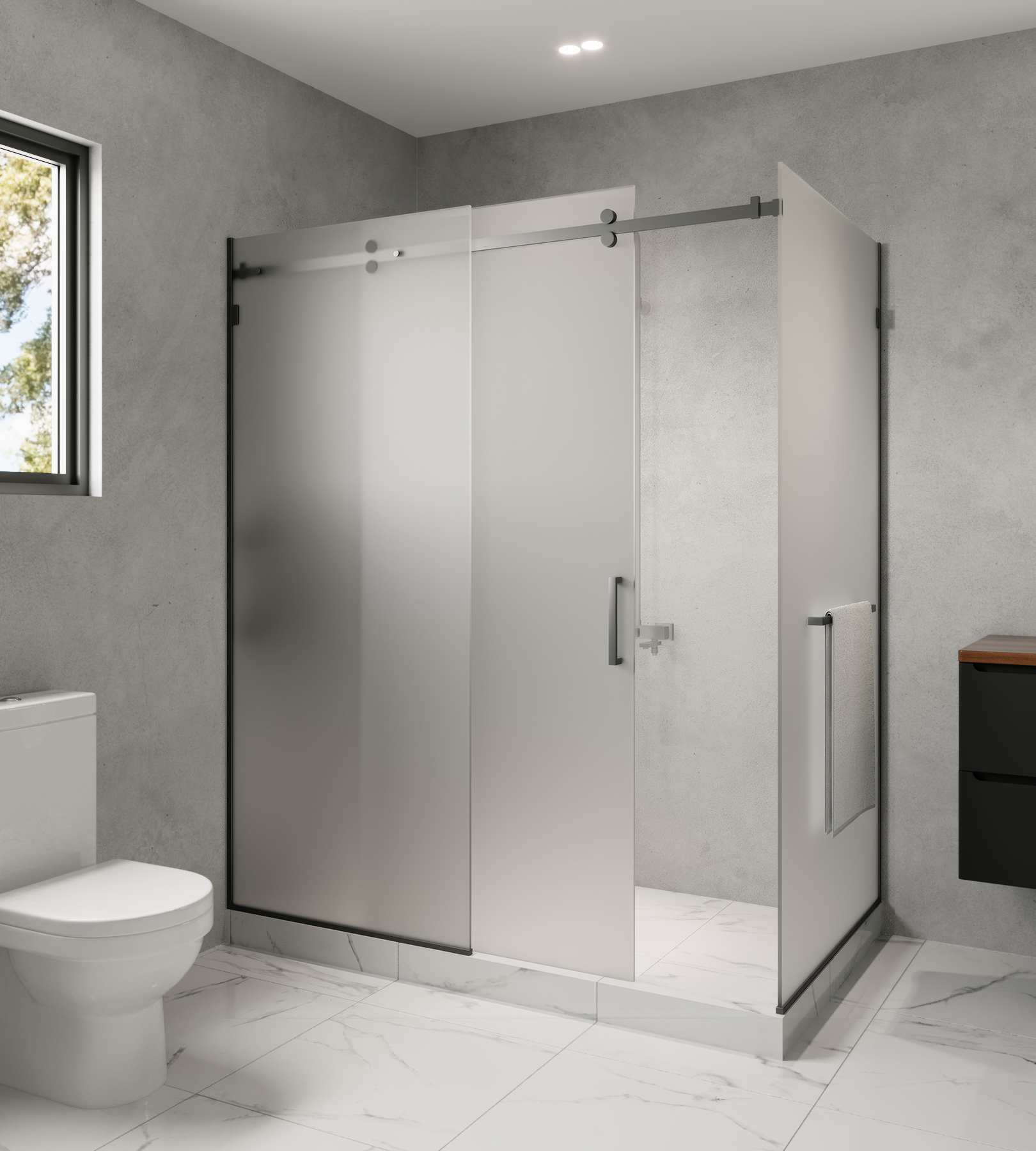 A stylish and functional glass shower cabin designed to elevate the aesthetics and efficiency of your bathroom.