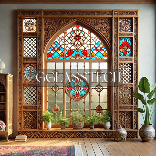 دکور شیشه‌ای مدل ارسی