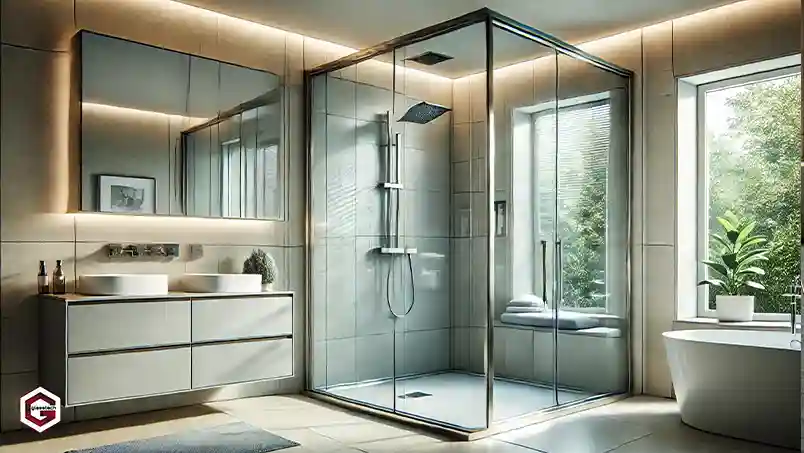 شیشه دوجداره در کابین دوش