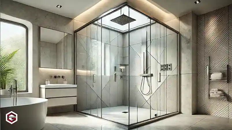 کابین دوش برای حمام زاویه‌دار به طراحی خاص نیاز دارد تا به‌طور دقیق در گوشه‌ها و زوایای غیرمستقیم نصب شود.