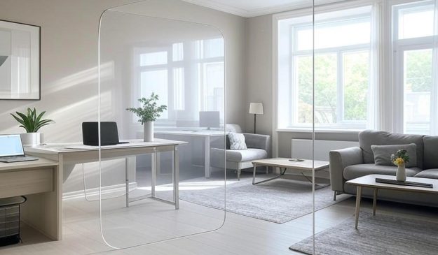 پارتیشن شیشه‌ای مات برای حفظ حریم خصوصی بدون جلوگیری از نور